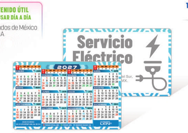 Calendario de bolsillo ejecutivo