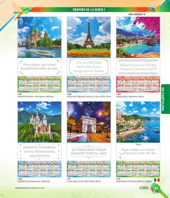 Cartulina grande y tarjeta calendario · página PDF 47