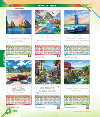 Cartulina grande y tarjeta calendario · página PDF 48