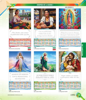 Cartulina grande y tarjeta calendario · página PDF 49