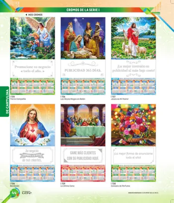 Cartulina grande y tarjeta calendario · página PDF 50