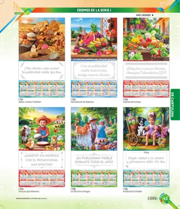 Cartulina grande y tarjeta calendario · página PDF 51