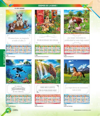 Cartulina grande y tarjeta calendario · página PDF 52