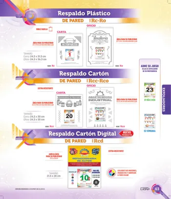 Exfoliadores y respaldos · página PDF 69