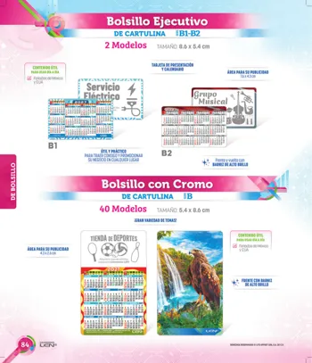 Personalizados y calendarios de bolsillo · página PDF 90
