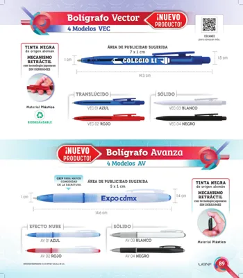 Abanicos, tortilleros, bolígrafos y cierre · página PDF 95