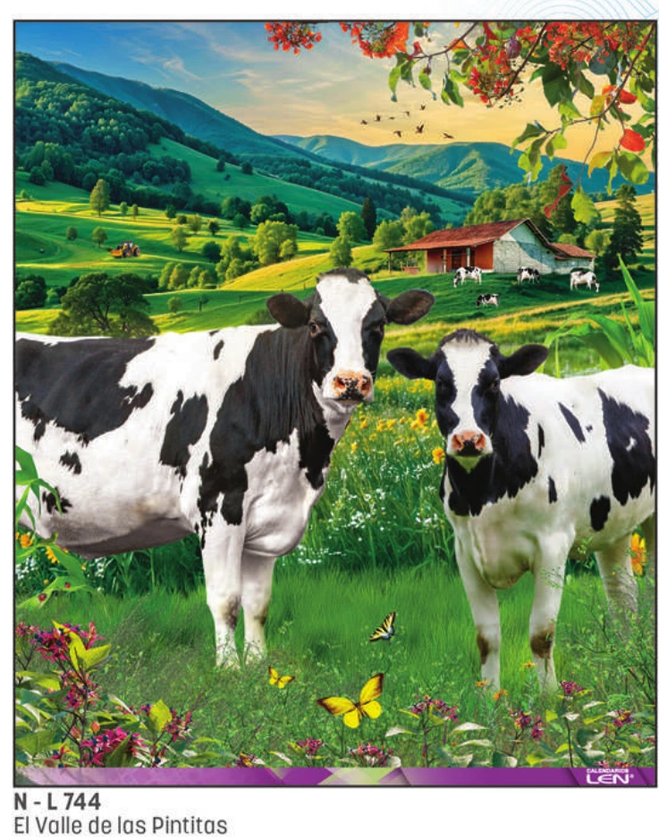 Vacas, fotografía original del catálogo LEN