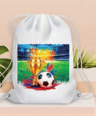Mochila sublimable de poliéster, fotografía original del catálogo LEN